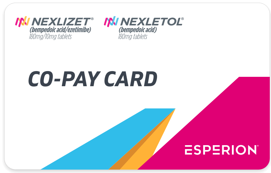 NEXLIZET and NEXLETOL co-pay card